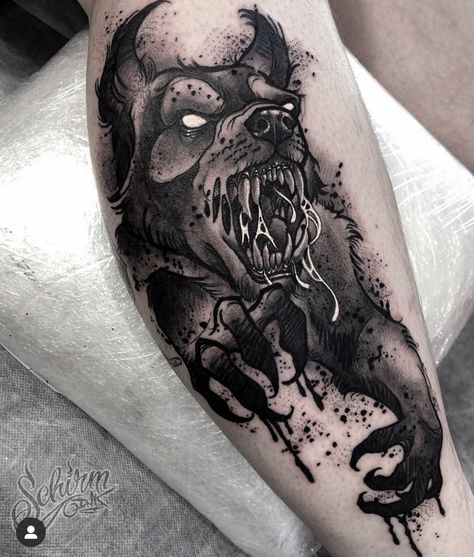 Spartan Tattoo Ideas For Men, Spartan Tattoo Ideas, Hellhound Tattoo, Fallout Tattoo, Stammestattoo Designs, Fenrir Tattoo, Spartan Tattoo, Blackwork Tattoos, Wicked Tattoos