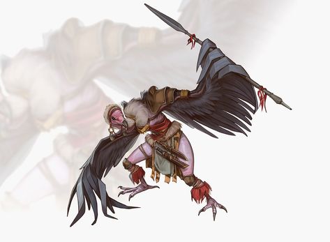 Vulture Character Design, Vulture Character, Bird Warrior, World Of Fantasy, Roleplaying Game, Character Concept, Character Inspiration, Art Inspo, Fantasy Art