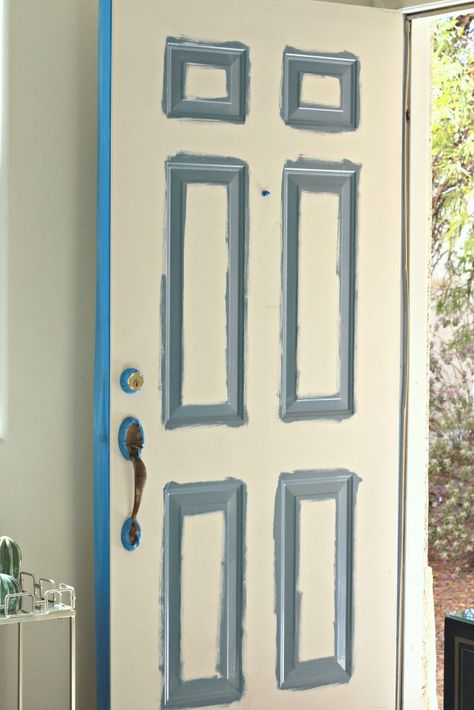 Painting Inside Front Door, Stripping Paint From Front Door, How To Repaint Front Door, Painting Inside Of Front Door, Inside Front Door Colors, Paint Inside Of Front Door, Painting Front Door Faux Wood, Painting Front Door Diy, Tips For Painting Front Door