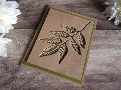 Folded Note, Glassine Envelopes, Leaf Cards, How To Fold Notes, Card And Envelope, Handmade Greetings, Masculine Cards, Personalized Stationery, Note Card