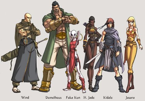 Solar Circle from the Comic. Plus Harmonious Jade. Exalted Rpg, Jade Empire, Adventuring Party, Urban Samurai, Adventure Rpg, Dungeons And Dragons Art, Fantasy Drawings, Dnd Monsters, Monster Concept Art