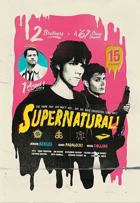 Supernatural Poster Aesthetic, Supernatural Poster, Supernatural Wallpaper, Supernatural Art, Supernatural Pictures, Tv Supernatural, Slot Machines, Supernatural Funny, Odaiba