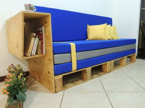 Modern Pallet Sofa #PalletSofa, #Plywood, #RecycledPallet Pallet Dog Beds, Wood Pallet Recycling, Eco Furniture, Pallet Crates, Crate Ideas, 1001 Pallets, Pallet Projects Furniture, Pallet Couch, Wooden Pallet Furniture