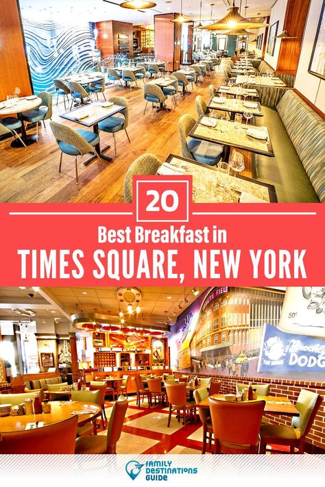 Want to see the places to go for the best breakfast in Times Square, NY? We’re FamilyDestinationsGuide, and we’re here to help: From cute cafes to incredible restaurants, to local foodie spots and hidden gems, discover the BEST Times Square breakfast spots - so you get memories that last a lifetime! #timessquare #timessquarebreakfast #timessquarebreakfastrestaurants #placestoeattimessquare Best Breakfast In Nyc, Best Restaurants In Nyc Times Square, Nyc Recipes, Times Square Restaurants, Nyc Breakfast, Times Square Ny, New York Bucket List, Nyc Vacation, New York Bagel