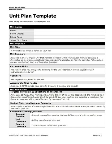 sample 39 best unit plan templates word pdf templatelab school technology plan template doc Unit Lesson Plan Template, Worksheet Template Design, Unit Planning Template, Delta Work, Unit Plan Template, Unit Planning, Preschool Lesson Plan Template, Weekly Lesson Plan Template, Lesson Plan Examples