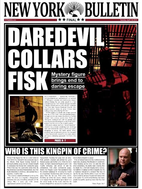 Marvel Newspaper, All Marvel Characters, Daredevil Matt Murdock, Film Posters Art, Marvel Daredevil, Marvel Posters, Batman Universe, Hells Kitchen, Vintage Poster Art