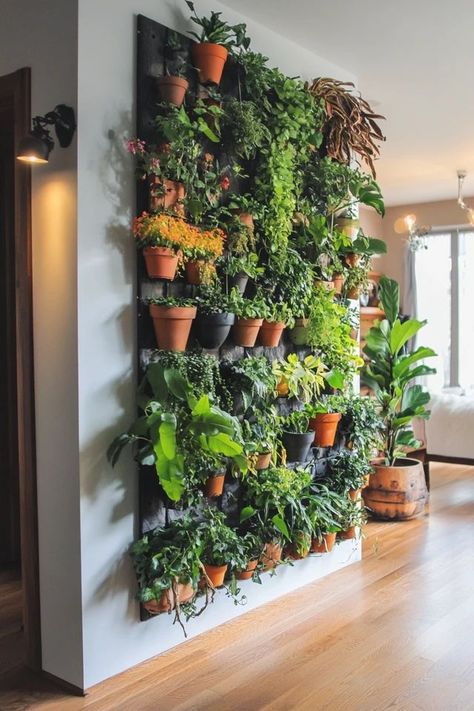 "Bring the outdoors in with a DIY Indoor Plant Wall! 🌿🌱 Perfect for adding a touch of greenery to your home. Create your own vertical garden and breathe life into any space! 🌟🏡 #IndoorPlants #GreenLiving #DIYHomeDecor" Plant Wall Outdoor, Vertical Plant Wall, Plant Walls, Indoor Plant Wall, Vertical Garden Indoor, Wall Outdoor, Vertical Garden Wall, Diy Garden Projects, Indoor Plant