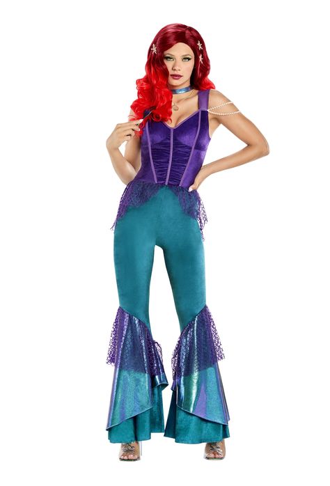 Ariel Adult Mermaid Costume, Halloween For Adults, Girls Mermaid Costume, Disneyland Outfit Ideas, Home Halloween Costumes, Ariel Costume, Ariel Costumes, Little Mermaid Costume, Disney Princess Costumes