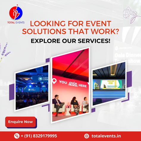 Explore Our Services! Weddings RECEPTIONS ENGAGEMENTS HALDI & MEHNDI FUNCTIONS CEREMONIES CORPORATE EVENTS For More Info : Call on : +91 8329179995 Visit our Website : totalevents.in #totalevents #corporateevents #events #eventplanner #wedding #eventplanning #weddings #party #event #eventprofs #corporate #eventmanagement Mehndi Function, Event Agency, Event Solutions, Event Management Company, Weddings Receptions, Gala Dinner, Event Organization, Management Company, Event Management