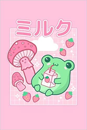 Notebook: Cute Strawberry Milk Frog | Lined Journal | Pastel Pink Kawaii Japanese Aesthetic Diary: Frogs, Ministry of: 9798531427045: Amazon.com: Books Cottagecore Frog, Milk Art, Japanese Y2k, Cute Cottagecore, Frog Wallpaper, Frog Drawing, Japanese Pop Culture, Frog Art, Kawaii Gifts