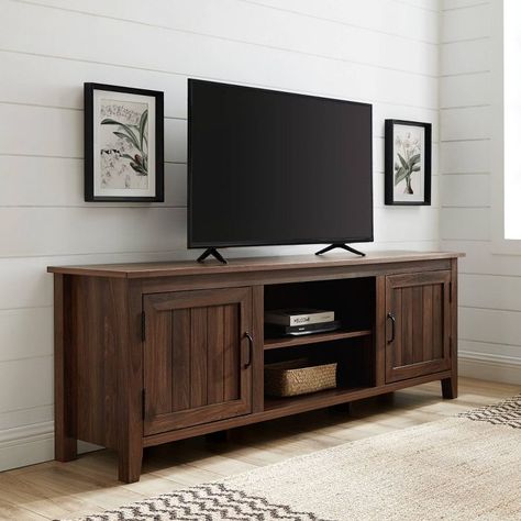 Dark Wood Tv Stand, Tv Stand Decor Living Room, Dining Room Credenza, Tv Unit Design Modern Living, Room Tv Stand, Tv Unit Design Modern, Tv Stand Decor, Wood Tv Stand, Tv Table