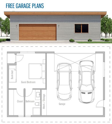 House And Garage Layout, Garage Layout Floor Plans, Home Garage Office, Garage Layout Ideas Floor Plans, Garage Sleepout, Seperate Garage, Garage With Laundry, Large Garage Plans, Bat Decorations On Wall