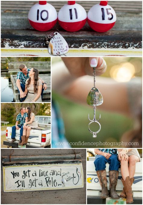 Fishing engagement session- save the date- fishhook-truck-boots-ring shot-Fernandina Beach engagement session by Confidence Photography- engagement and wedding location ideas - Confidence Photography Fishing Engagement Photos, Fishing Engagement, Fishing Themed Wedding, Pictures Outfits, Boots Country, Fishing Wedding, Wedding Engagement Pictures, Country Engagement, Fall Country