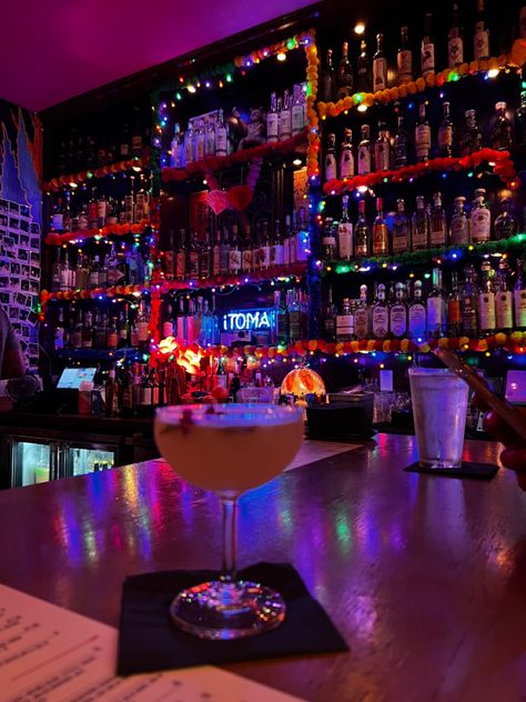 #downtown #losangeles #bar Bar Place Aesthetic, Grunge Bar Aesthetic, Bar Asthetics Night, Downtown Bar Aesthetic, New York City Bar Aesthetic, Mini Bar, Bar