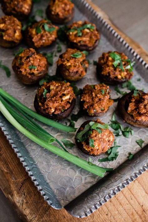 These Chorizo-Stuffed Mushrooms taste delicious on their own, but feel free to serve with Chimichuri Sauce. #chorizo #mushrooms #appetizer #mexican #mexicanrecipe | muybuenocookbook.com via @muybueno Chorizo Stuffed Mushrooms, Chimichuri Sauce, Sauce Chorizo, Homemade Chorizo, Recetas Salvadorenas, Recetas Puertorriqueñas, Mexican Chorizo, Refreshing Beverages, Classic Appetizers