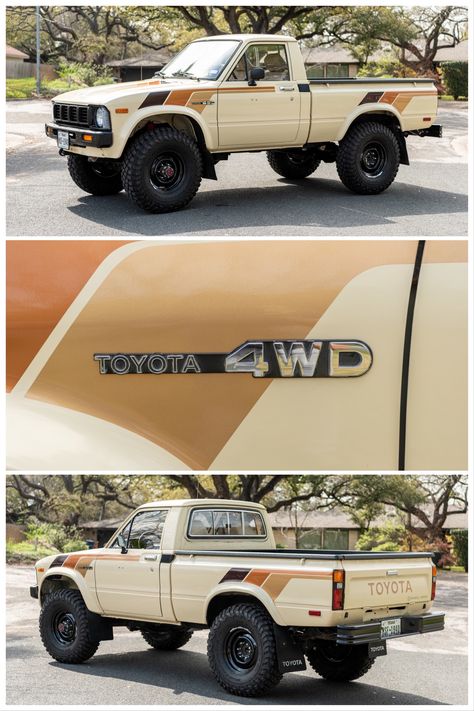 Classic Toyota Truck, 1981 Toyota Pickup 4x4, 1983 Toyota Pickup 4x4, 80s Toyota Pickup, Toyota Pickup Truck, Toyota Pick Up, 80s Pickup Truck, Old Toyota Trucks, Toyota Trucks 4x4 Old