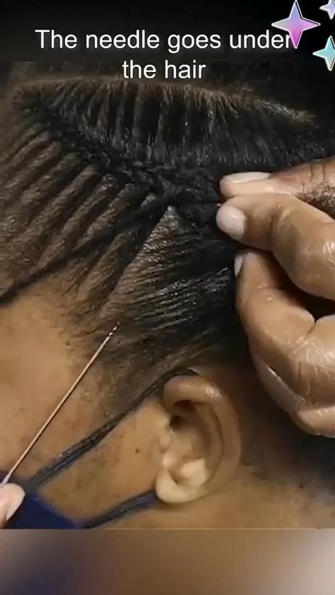 Needle And Thread Cornrows, Needle Cornrows, Isee Hair, African Hair Braiding Styles, Braided Cornrow Hairstyles, Quick Braided Hairstyles, Twist Braid Hairstyles, Hair Braid Videos, Hair Twist Styles