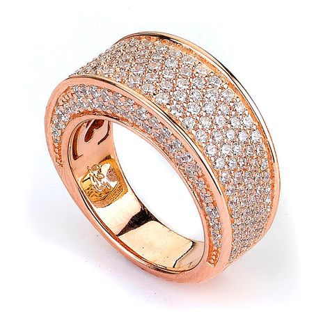 Rose Gold 14k Jewelry With Pave Setting, Rose Gold Diamond Ring With Pave Setting, Modern Rose Gold Diamond Ring With Pave Setting, Luxury Pink Pave Set Rings, Luxury Rose Gold Pave Diamond Ring, Happy Jewelry, Simple Silver Jewelry, Sparkle Jewelry, Wide Band Rings