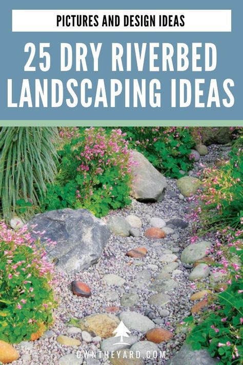 Enjoy some dry river bed landscaping ideas some tutorials on how you can do it yourself. #landscapeideas #backyardideas #dryriverbed #riverbedlandscapeideas River Bed Landscaping Ideas, Dry River Bed Landscaping, River Bed Landscaping, Zero Landscape, Riverbed Landscaping, Bed Landscaping Ideas, Dry Riverbed Landscaping, Dry River Bed, Creek Design