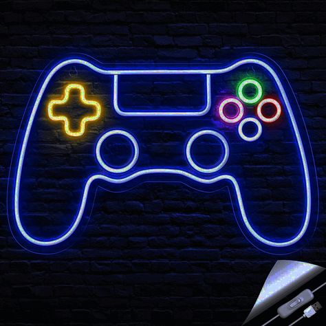 Transform your gamer's space into a neon dreamscape! This LED Game Neon Sign is the ultimate decor for any gaming enthusiast - the perfect gift for a teen boy or kid's room makeover. Gaming Wall Decor, Teen Boy Room Decor, Boy Room Decor, Teen Boy Room, Gamer Room Decor, Gamer Room, Bedroom Refresh, Boys Room Decor, Teen Boy