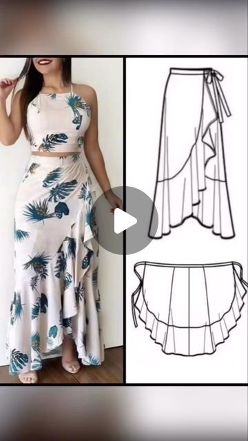 Long Skirt Pattern Sewing, Free Wrap Skirt Pattern, Wrap Around Skirt Pattern, Wrap Skirt Tutorial, Flounce Pattern, Long Skirt Pattern, Wrap Skirt Pattern, Diy Skirts, Skirt Pattern Free