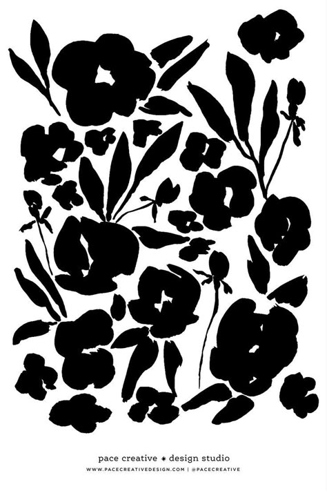 Pattern Illustrations, Creative Design Studio, Pattern Design Inspiration, White Florals, Arte Inspo, Black And White Prints, Black And White Illustration, Print Inspiration, Flower Illustration