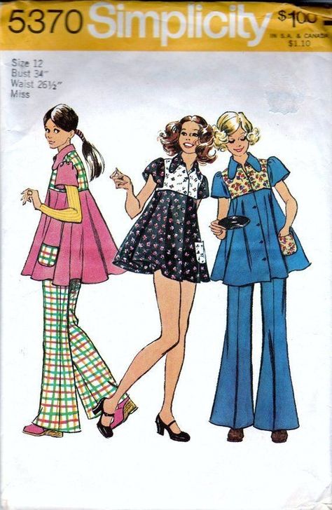 Maternity Sewing Patterns, Hip Huggers, Maternity Sewing, 1970s Sewing Patterns, Patron Vintage, 60s And 70s Fashion, 70s Inspired Fashion, Pants Sewing Pattern, Bell Bottom Pants