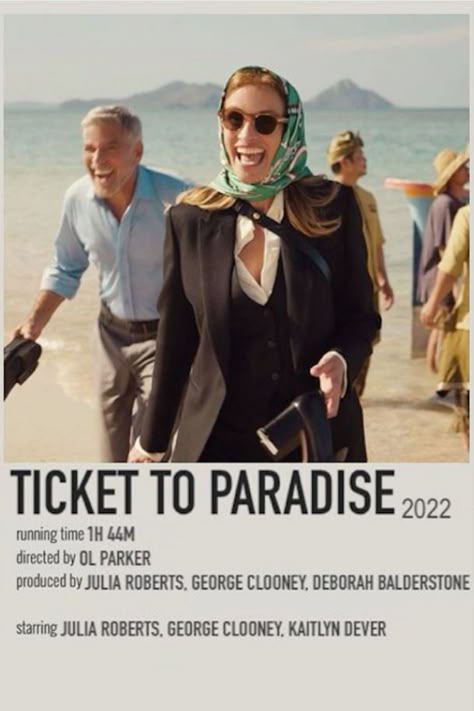 Julia Roberts Movies, Ticket To Paradise, Romcom Movies, Girly Movies, Summer Movie, Great Movies To Watch, Polaroid Poster, Teen Movies, Girl Movies