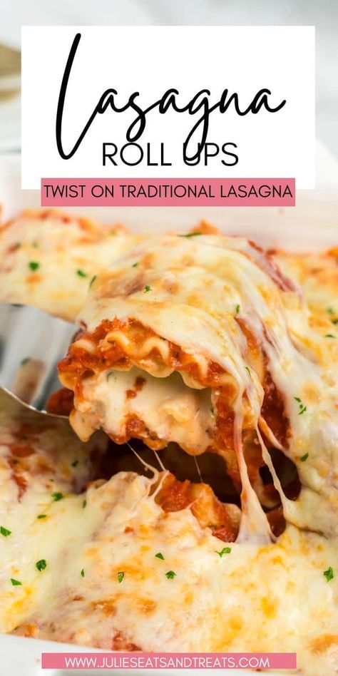 Ditch the layers, embrace the roll! Lasagna Roll Ups are a fun twist on the classic dish. Picture this: all your favorite lasagna flavors, nestled inside perfectly rolled lasagna noodles. We're talking rich sauce, melty mozzarella, creamy ricotta, and a fragrant touch of parsley and garlic. Plus, this recipe freezes beautifully, making it a meal-prep dream. So ditch the fork and knife, and get ready to devour these delightful roll-ups! Lasagna Rolls Without Ricotta Cheese, Lasagna Roll Ups Easy No Ricotta, Roll Lasagna Recipe, Lasagna Roll Ups No Ricotta, Lasagna Recipe With Ricotta Roll Ups, Rolled Lasagna Recipe, Lasagna Roll Ups With Ricotta, Freezer Friendly Lasagna, Cheese Lasagna Roll Ups