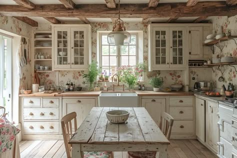 Créez une cuisine au style campagne chic : les clés pour un aménagement réussi - Kitchneat Decoration Campagne Chic, Shabby Chic