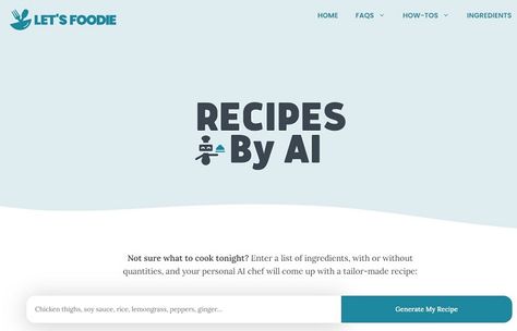 Recipes by AI is a free AI based website that helps you to create new and unique recipes depending on the ingredients that you have in The post Generate Recipes using AI from List of Ingredients using this Free Tool appeared first on I Love Free Software. School Organisation, Love Free, Free Software, Foodie Recipes, Free Tools, Unique Recipes, What To Cook, Love Is Free, Home Recipes