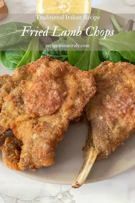 Fried Lamb Chops, Lamb Loin Chop Recipes, Baked Lamb Chops, Lamb Roast Recipe, Recipes From Italy, Lamb Chops Recipe, Lamb Loin Chops, Italian Meat Recipes, Lamb Loin