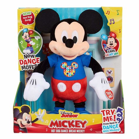 Have a kiddo that loves the mouse?? Get the Mickey Mouse Hot Dog Dance Break Mickey Plush for $29.99 plus FREE shipping, down from $39.99! Mickey Mouse Games, Mickey Mouse Doll, Dog Dance, Mickey Mouse Toys, Popular Kids Toys, Kids Toys For Boys, Paw Print Stickers, Mouse Toy, Bookmarks Kids