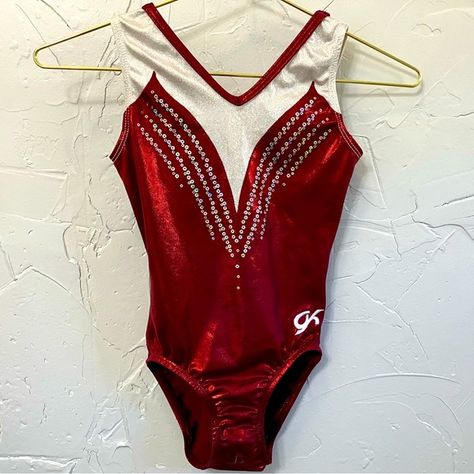 Girls’ GK Elite gymnastics leotard size child large Red Gymnastics Leotard, Aerobic Gymnastics Leotards, Gymnastics Uniforms, Gymnastics Leotards Gk, Gk Gymnastics, Gk Leotards, Leotards Gymnastics, Sport Fits, Gymnastics Leos