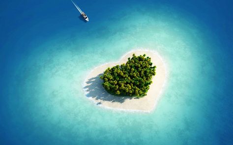 Love Island, green heart shape island #Love #Island #2K #wallpaper #hdwallpaper #desktop Island Wallpaper, Visit Maldives, Taiping, Private Island, Tumblr Wallpaper, Love Island, Jolie Photo, Tropical Islands, Love Wallpaper