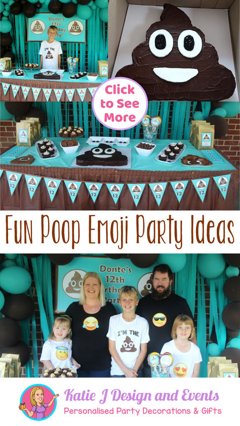 Join the poop emoji palooza with our amusing birthday bash guide! From charming poop emoji treats to quirky party games, we've got the creative ideas and tips to make it an uproarious affair. Poop Party Games, Poop Party Ideas For Kids, Poop Birthday Party, Poop Party, Poo Emoji Cake, Poop Emoji Cake, Poop Emoji Party, Girls Emoji Birthday Party, Emoji Birthday Party