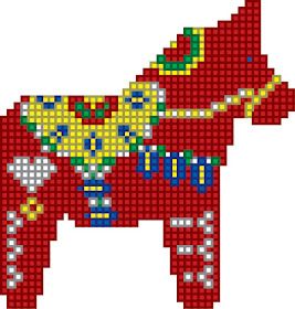 Dala Horse Pattern, Crochet Horse, Just Cross Stitch, Dala Horse, Horse Pattern, Nalu, A Cross, Cross Stitch Charts, Diy Embroidery