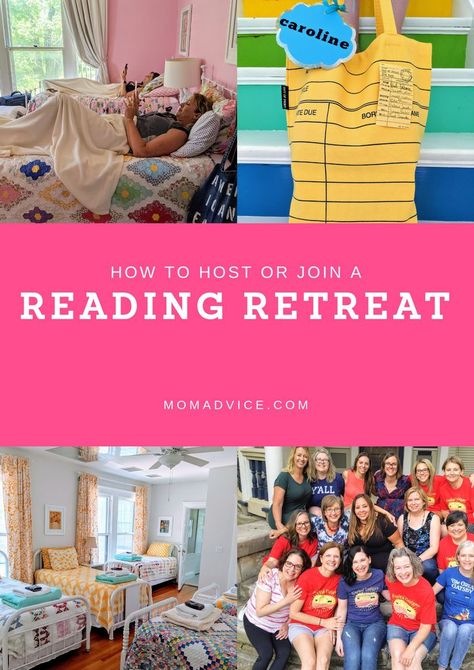 Friend Retreat Ideas, Book Club Weekend, Family Retreat Ideas, Reading Retreat Ideas, Book Club Retreat Ideas, Book Club Retreat, Book Retreat Ideas, Readathon Ideas, Bookish Activities