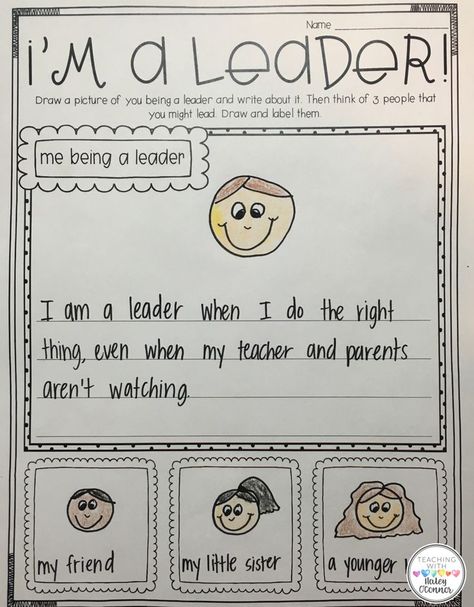 Teaching Student They Are Leaders Writing Page Courage Activities, Character Education Bulletin Boards, 7 Habits Activities, Values Clarification, Leadership Training Activities, 7 Habits Of Happy Kids, Education Bulletin Boards, Kindness In The Classroom, The Leader In Me