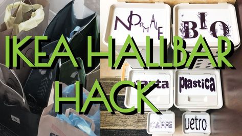 Ikea Hallbar hack 2021 #ikeahack #ikeahallbar #texastomilandiyitaly #recycling Ikea Kitchen Bin, Mala Paper Holder Ikea Hacks, Ikea Hallbar Bin Hack, Ikea Waste Sorting, Ikea Hall, Ikea Hjälpa, Ikea Kitchen Organization, Ikea Paint, Small Kitchen Organization