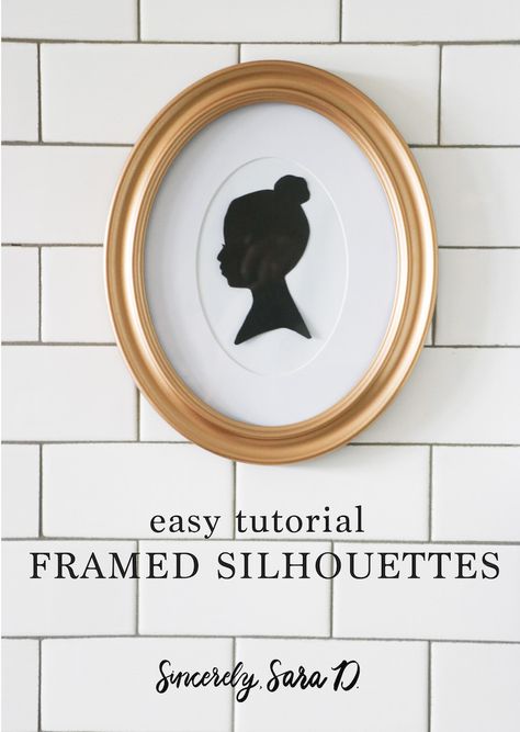 Framed Silhouettes, Silhouette Portrait Projects, Kids Silhouette, Bd Art, Silhouette Pictures, Silhouette Frames, Black Construction Paper, Silhouette Diy, Silhouette Tutorials