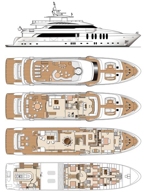 Yacht Flooring, Travel Trailer Floor Plans, Luxury Yacht Interior, Explorer Yacht, Luxury Yachts For Sale, Small Yachts, Living On A Boat, Yacht Builders, Boat Building Plans