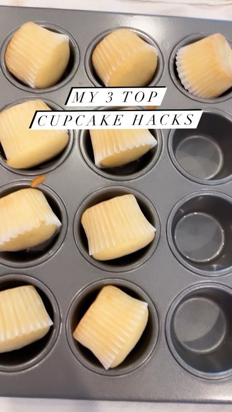 Rice In Bottom Of Cupcake Pan, Rice In Cupcake Pan, Layered Cupcakes In A Cup, Easy Cupcake Decorating Ideas Simple, Easy Cupcake Designs, Flat Top Cupcakes, Mini Cupcakes Ideas, Easy Cupcake Decorating Ideas, Cupcake Hacks