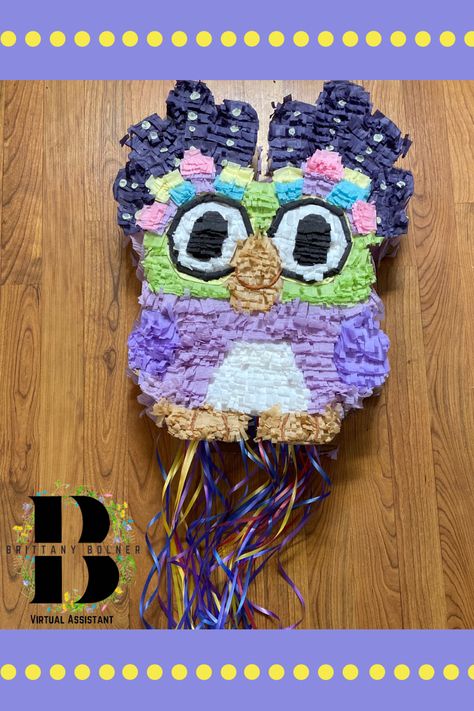 This picture is of a multi colored, home made cartoon parrot toy Pinata from the Disney show, Bluey. Bluey Birthday Party Ideas, Bluey Birthday Party, Bluey Birthday, Virtual Assistant Services, Virtual Assistant, Decoration Ideas, Real Life, Online Business, Turning