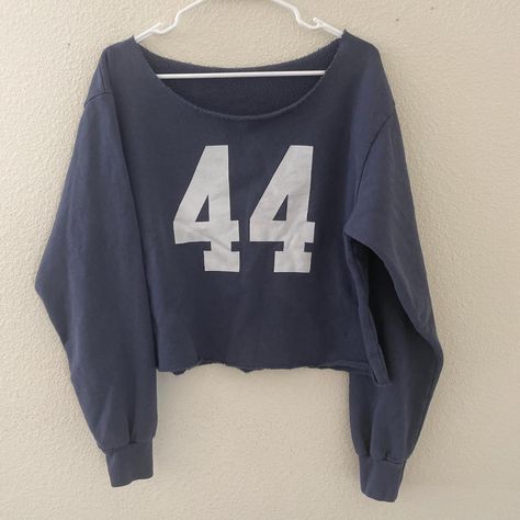 Brandy Melville faded blue Erica 44 sweatshirt - Depop Brandy Melville Sweatshirt, School Wishlist, Clothing Pieces, Brandy Melville, Brandy, Sweatshirts Women, Off Shoulder, Crew Neck, Sweatshirts