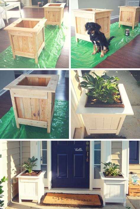 Diy Planter Boxes, Balcon Mic, Diy Planter, Diy Planter Box, Pallet Planter, Diy Holz, Casa Exterior, Wood Pallet Projects, Wood Plans