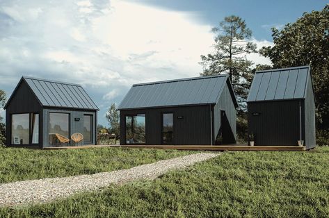 Prefabricated Structures, Modular Cabins, Log Cabin Kits, Prefab Cabins, Prefabricated Houses, Tiny Cabin, Cabin In The Woods, Residential House, Cabin Design