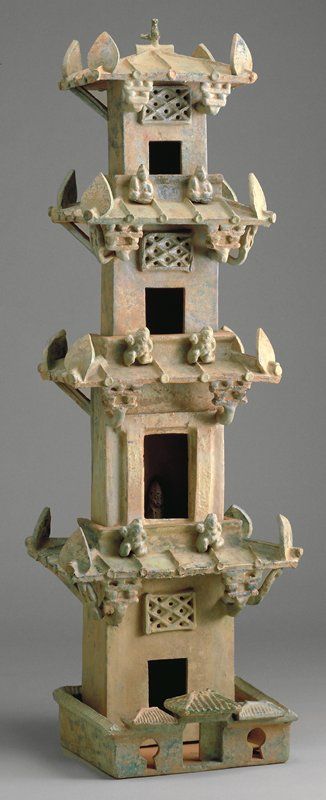 Funerary Model of a Pavilion, China Traditional Chinese Architecture, Buddhist Pagoda, Wood And Ceramic, Walled Courtyard, The Han Dynasty, Han Dynasty, 1st Century, Chinese Architecture, Artist Gallery