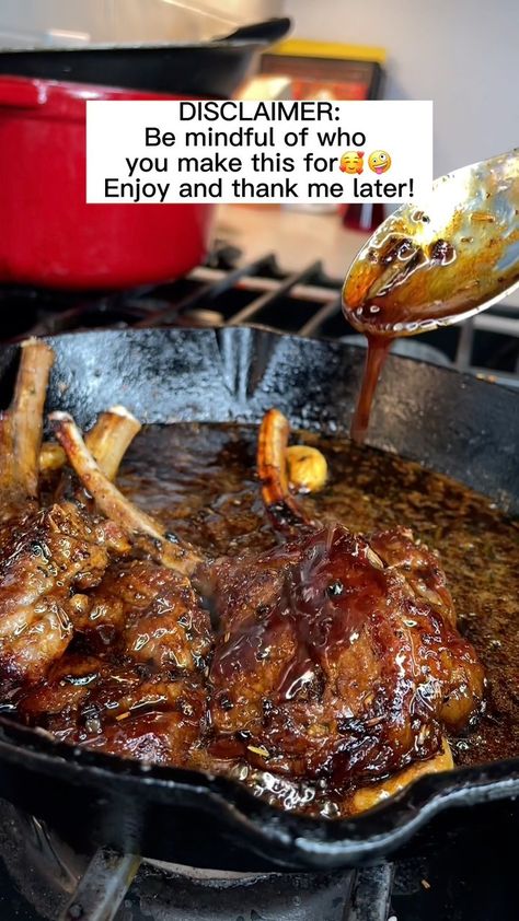 call me Candace 👩🏽‍🔬 | Here’s the recipe y’all requested— Brown Sugar Glazed Lamb Chops 🥳 thank you so much to @brass.cuisine for the hookup. This seasoning blend... | Instagram Lamb Chop Lollipops Recipe, Hennessy Glazed Lamb Chops, Sweet Lamb Chop Recipes, Lamb Chop Appetizers For Party, Tender Lamb Chops Recipe, Longhorn Lamb Chops Recipe, Zip Sauce Recipe For Lamb Chops, Lamb Chop Glaze Recipe, Teriyaki Lamb Chops