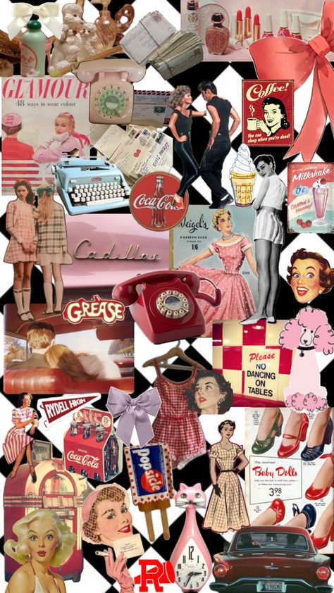 1950’s, 1950’s aesthetic, 50’s aesthetic, wallpaper, collage wallpaper, lockscreen, retro theme, retro aesthetic, diner aesthetic 1950s Aesthetic Wallpaper, 1950s Aesthetic Fashion, Vintage 50s Aesthetic, 1950’s Aesthetic, 1950 Aesthetic, 50’s Aesthetic, 50s Wallpaper, 1950s Aesthetic, Vintage Americana Aesthetic